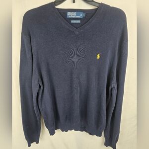 Polo Ralph Lauren Men's Navy Long Sleeve Sweater Sz L